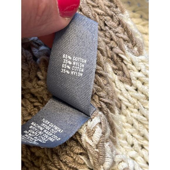 Aerie drop shoulder neutral stripe oversized sweater, NWT, size L/XL - Picture 9 of 13